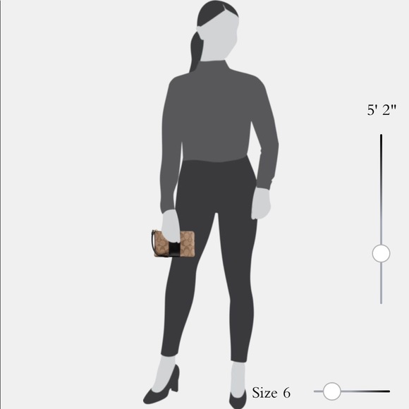 *NEW* COACH Corner Zip Wristlet In Signature Canvas - Picture 5 of 6